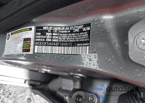 2008 Mercedes-Benz C 300 из США, поврежденный, VIN WDDGF54X48F189512